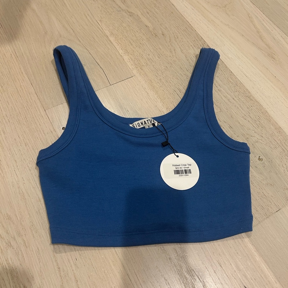 Signature Blue Crop Top